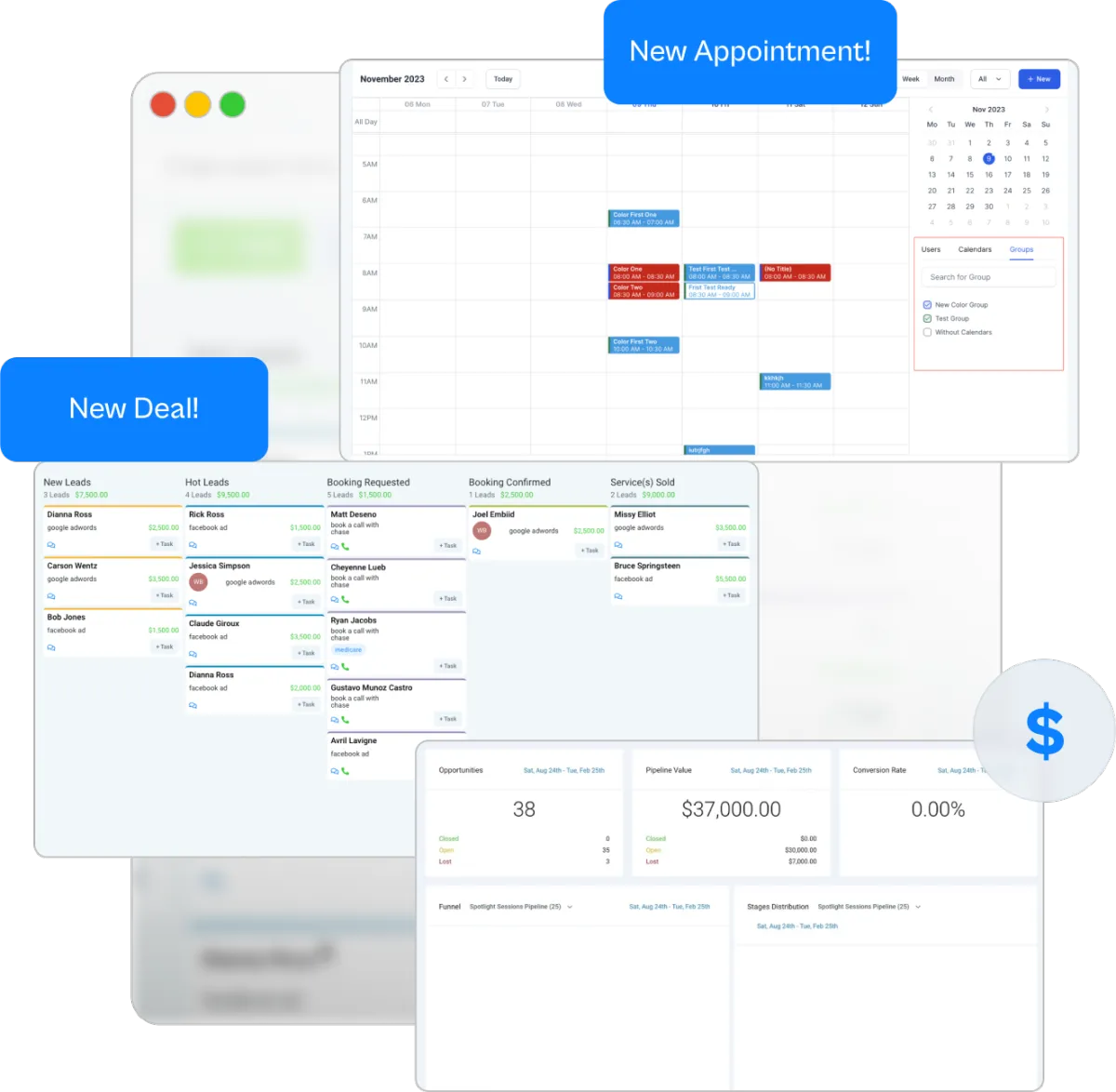 Inbox and webchat interface